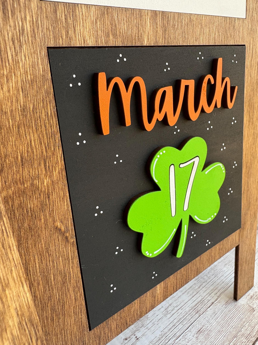 St Patrick Day leprechaun lucky clover Interchangeable sign ladder, inserts only, 3pk or 4pk