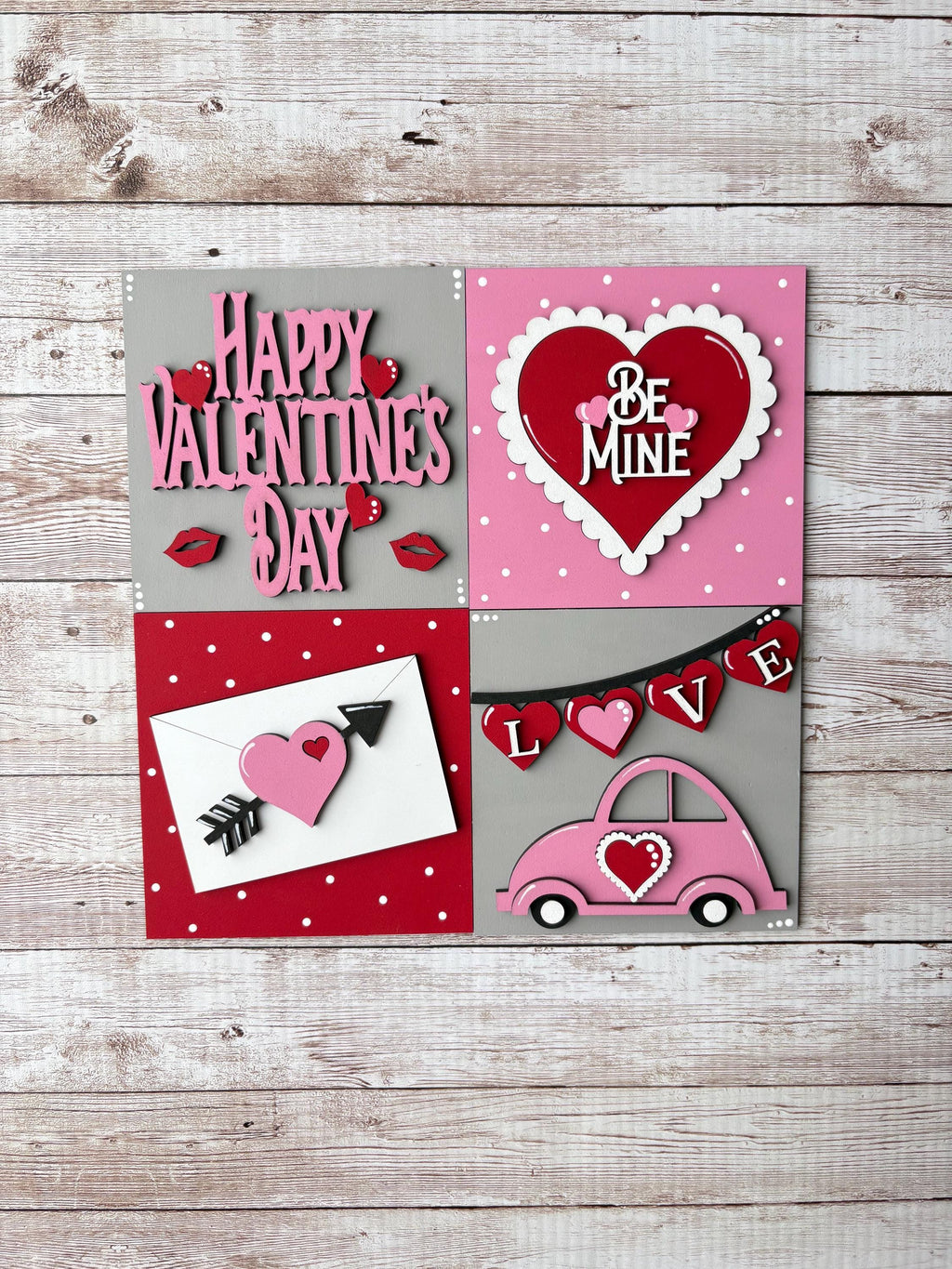 Valentine’s Day Love Heart Car SWAK Interchangeable sign ladder, inserts only, 3pk or 4pk