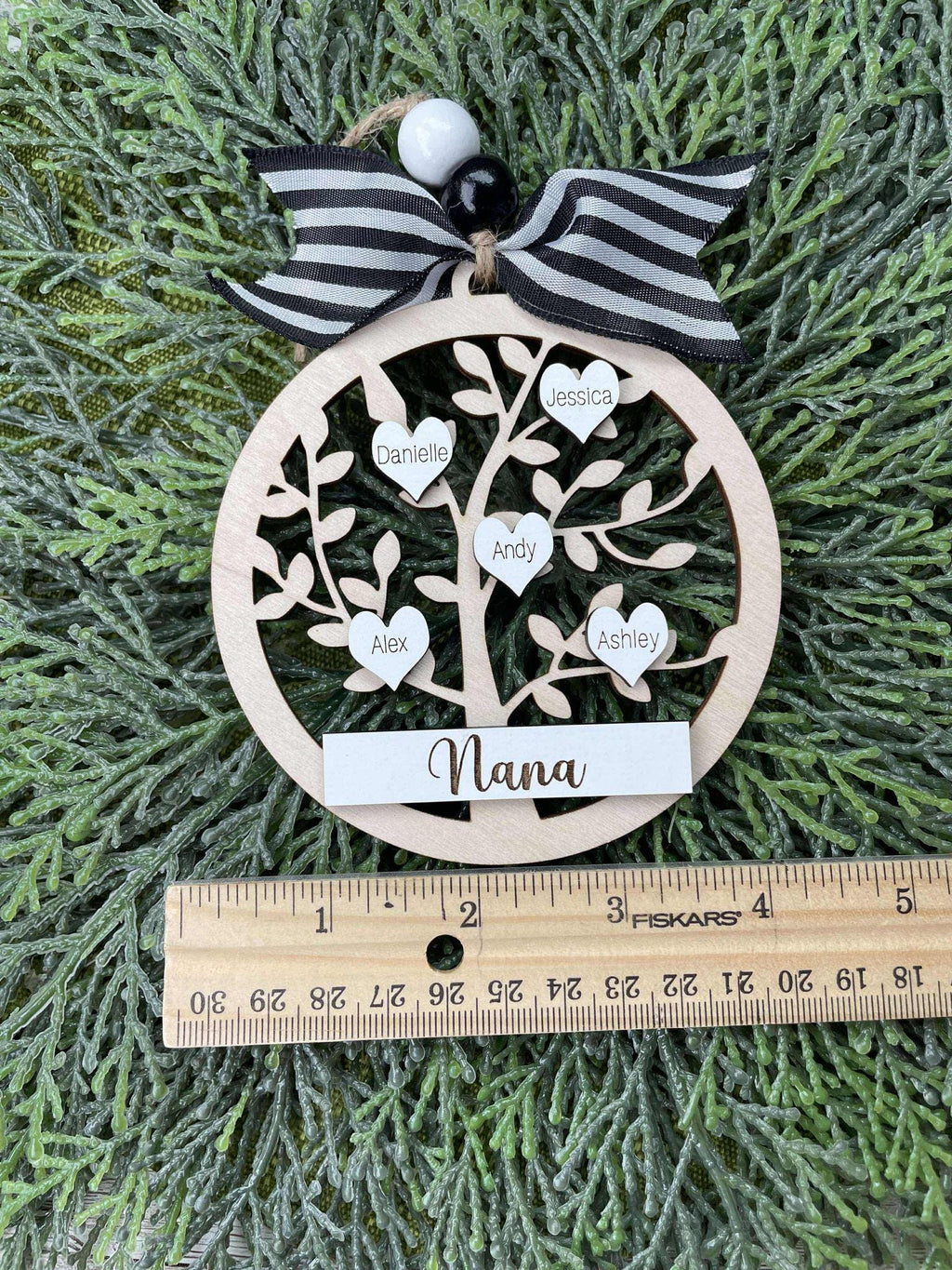 Family Tree personalized customized names ornament keepsake memorabilia year new family member up to 12 names