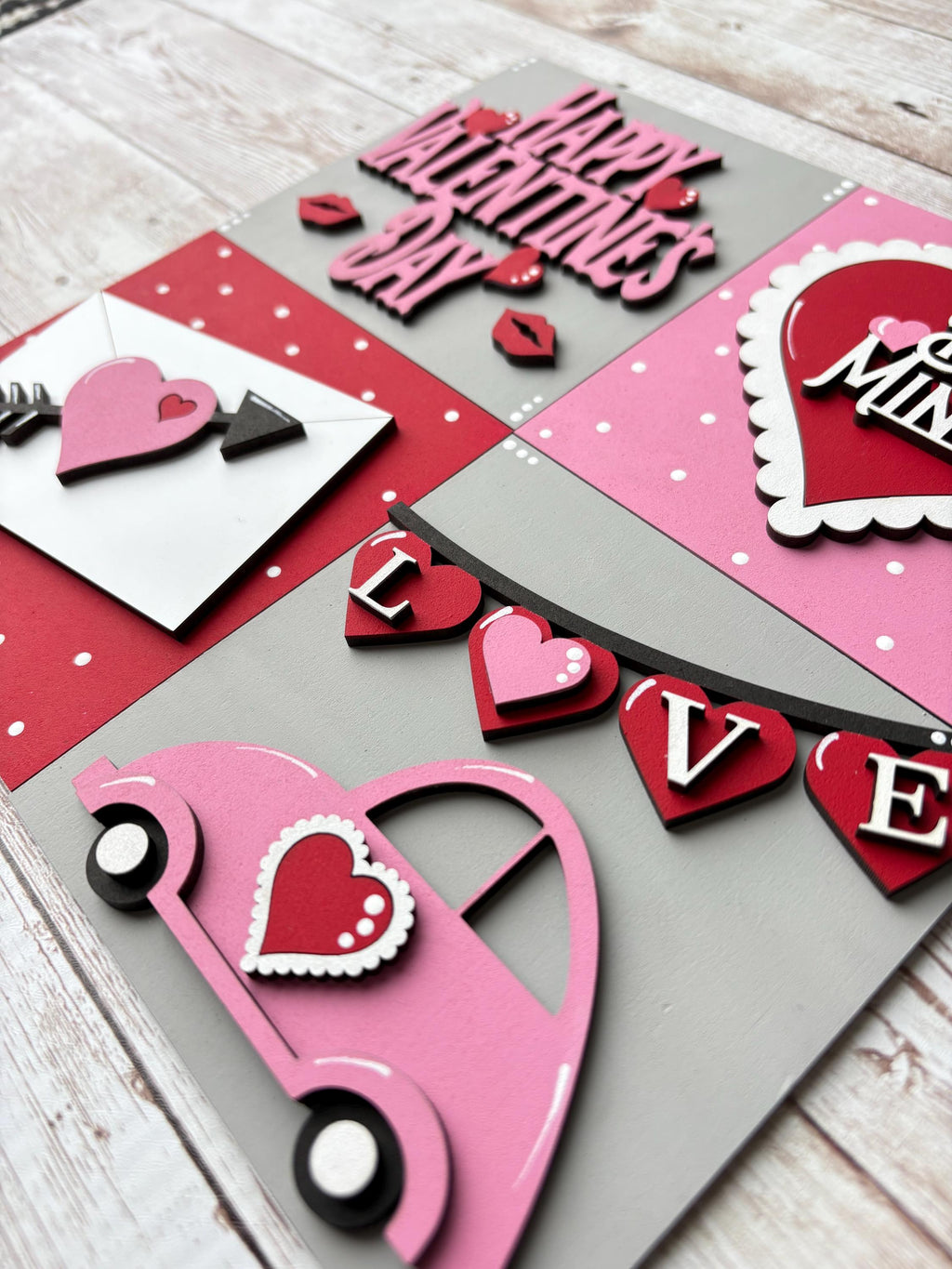 Valentine’s Day Love Heart Car SWAK Interchangeable sign ladder, inserts only, 3pk or 4pk