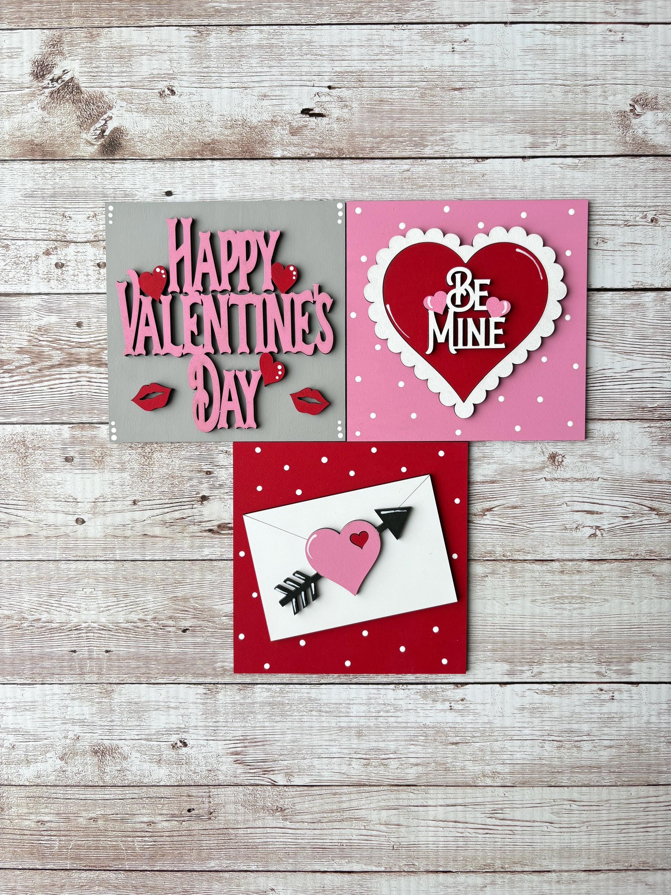 Valentine’s Day Love Heart Car SWAK Interchangeable sign ladder, inserts only, 3pk or 4pk