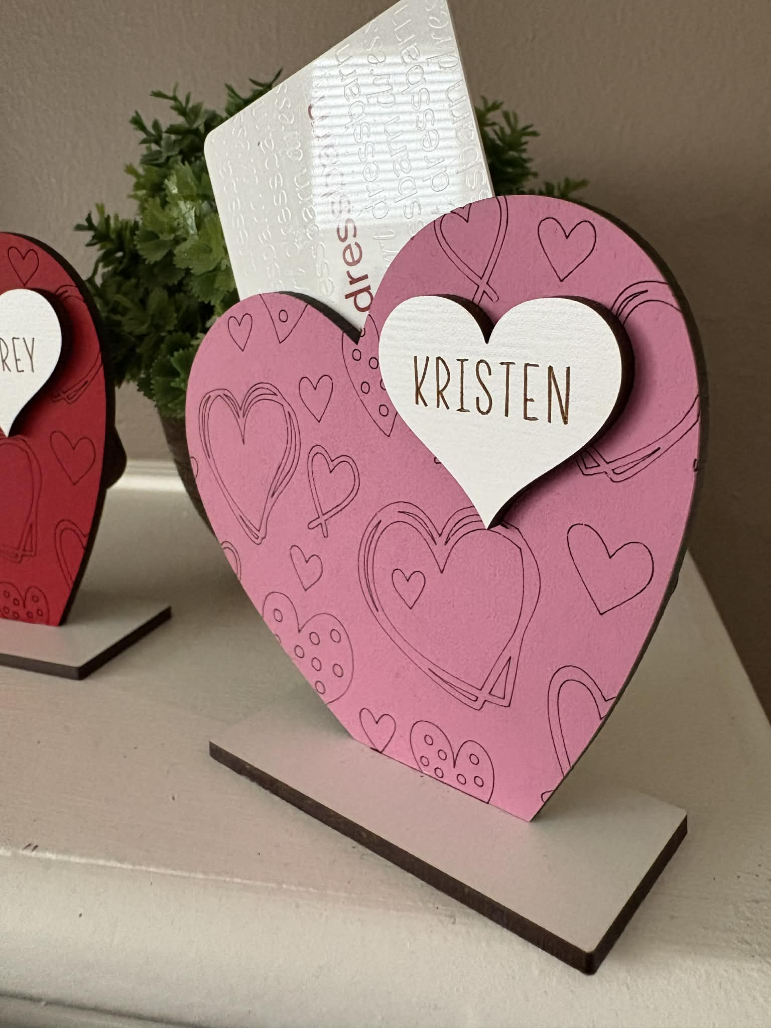 Gift Card Holder Valentine's Day Personalized or Happy Valentine's Day