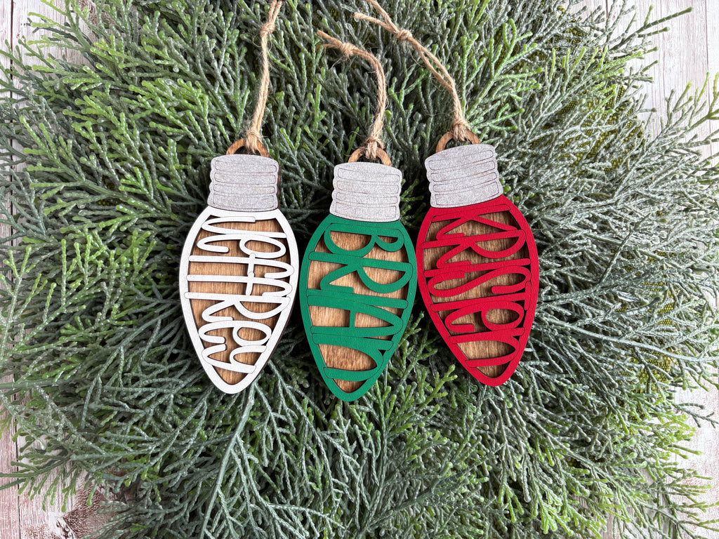 Ornament light bulb personalized