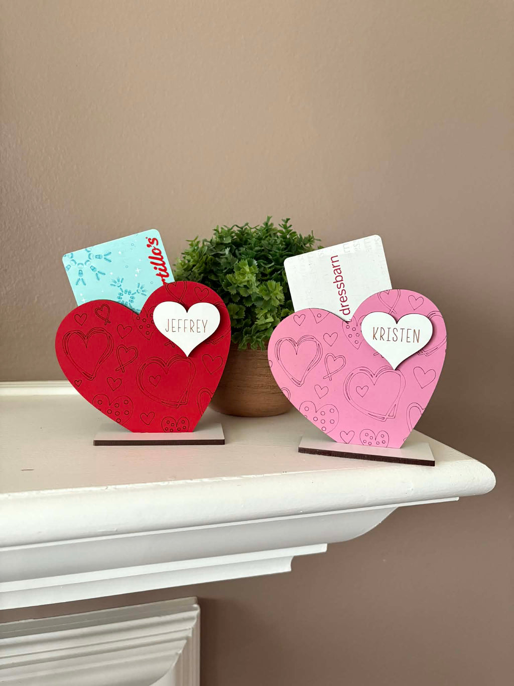 Gift Card Holder Valentine's Day Personalized or Happy Valentine's Day